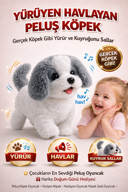 Sesli Hareketli Yürüyen Peluş Köpek